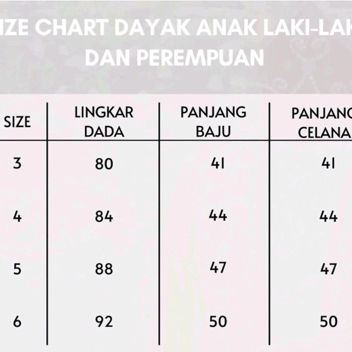 BAJU ADAT ANAK KALIMANTAN TIMUR & DAYAK