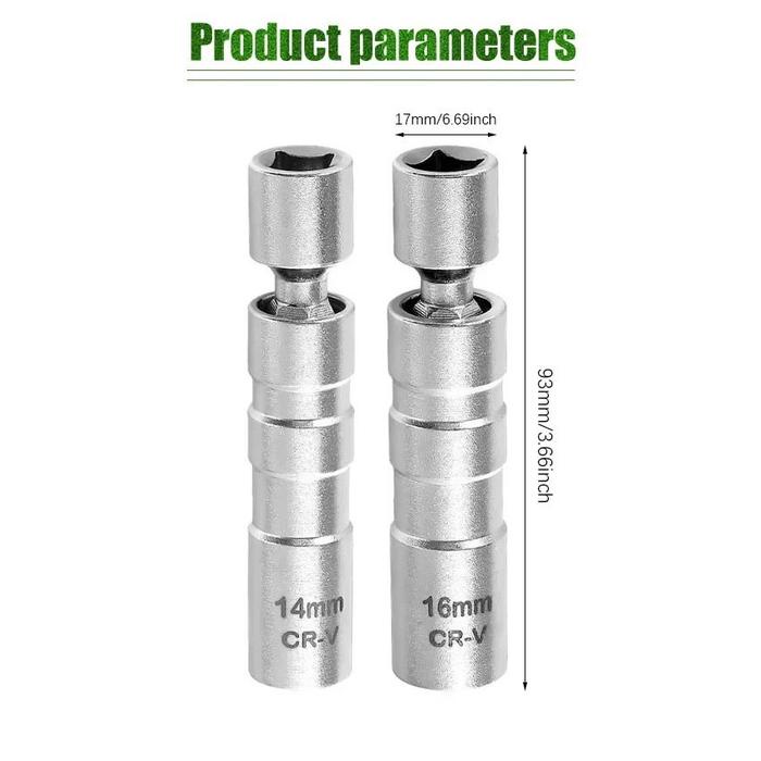 Kunci Busi Fleksibel 14/16 Mm Kunci Sok Busi Flexibel / 14mm/16mm Alat Pelepas Socket Busi Kunci Pas