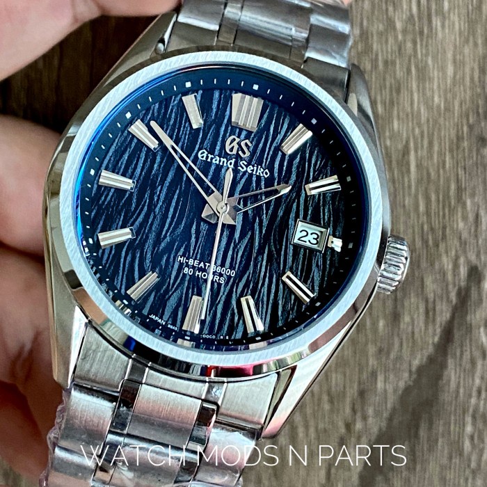 GS Grand Seiko mod Night Birch Dial Blue AR Crystal