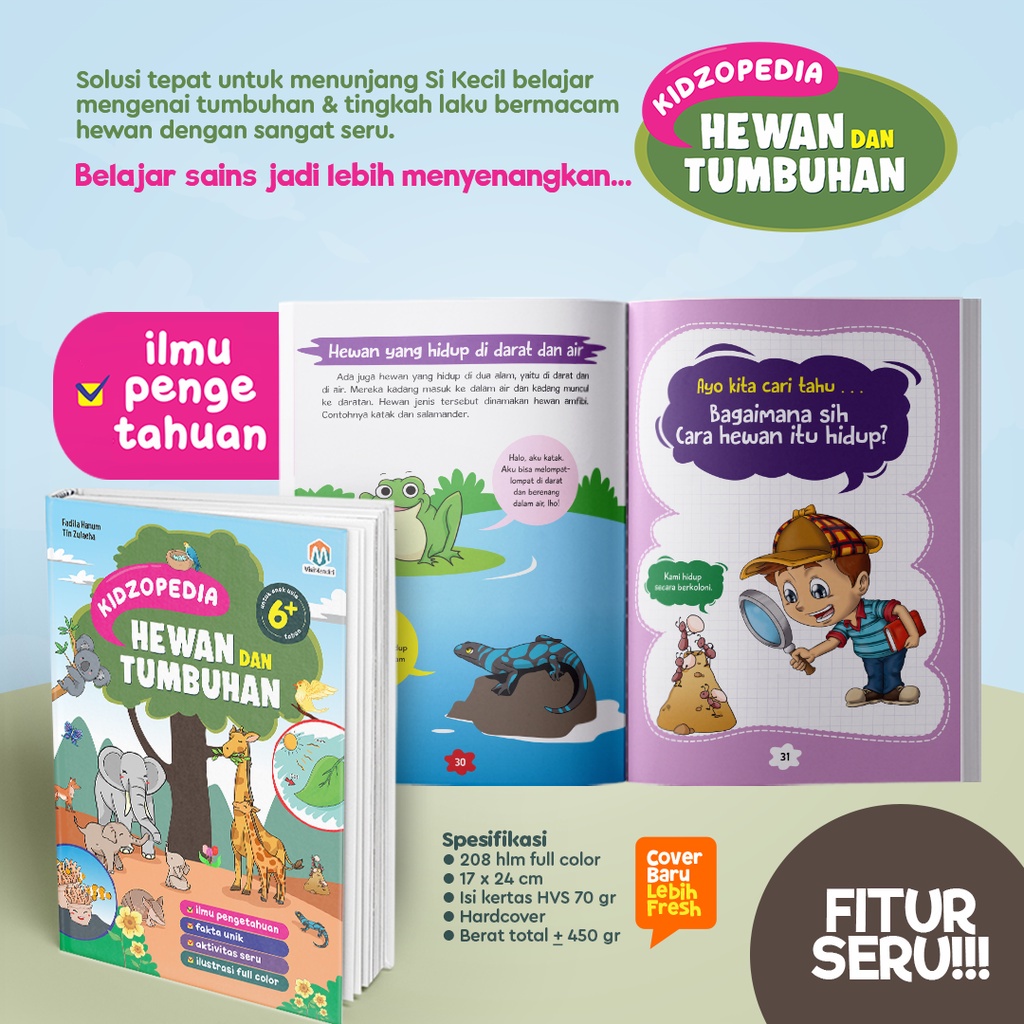 {{ Buku Anak Kidzopedia Hewan Dan Tumbuhan Hard Cover buku cerita anak buku cerita islami buku