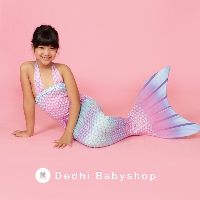 Mermaid Pelangi baju duyung baju renang new model kostum putri duyung anak Cantik Motif Fashion