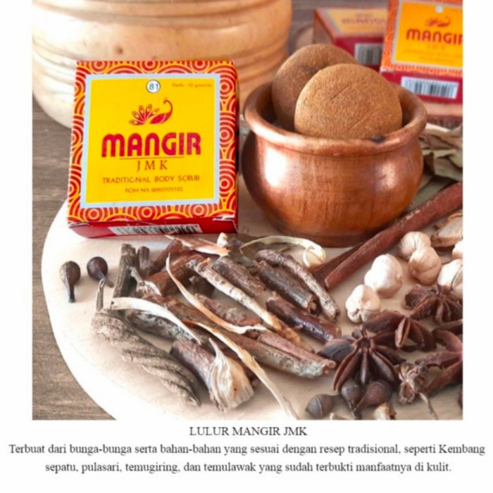 DISKON JMK Lulur Mangir / Lulur Tradisional Jawa Cucu Nyonya Meneer