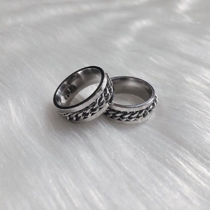 JelitaFash- ( Real Titanium ) Chain Ring By The Goats Dept / Cincin Titanium Stainless Anti Karat Ra