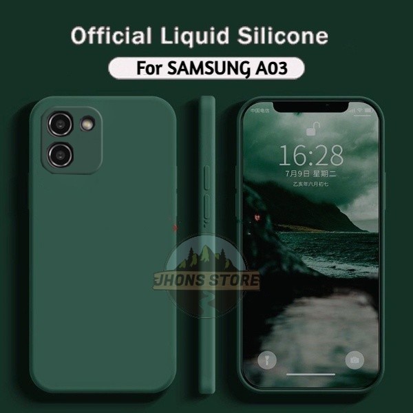 PROMO Case SAMSUNG A03 2022 Case Square Macaron Liquid Silicone Tpu