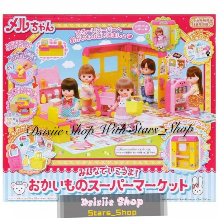 Mainan Rumah Supermarket Boneka Mell Chan House Ori Mellchan doll