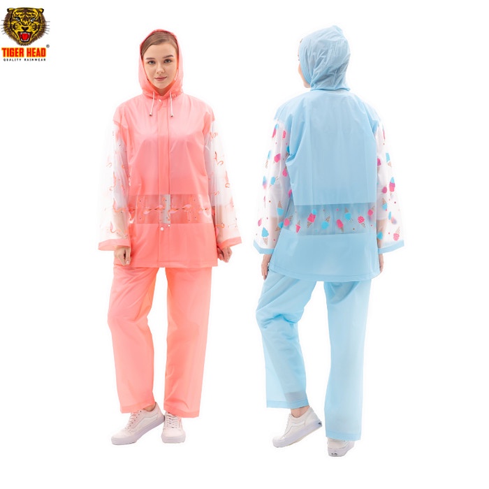 OTOmO- Tiger Head Jas Hujan Setelan 70003