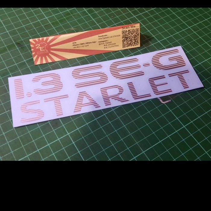 OTOmO- Stiker STARLET & 1.3 SEG Garis