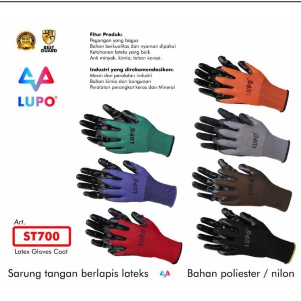 TrendyOi- sarung tangan lupo latex original st700 karet tebal