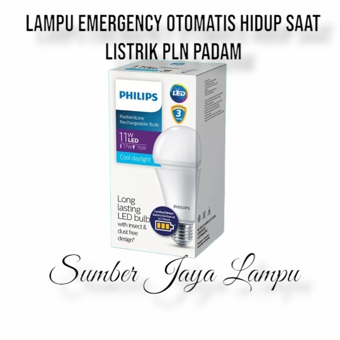 Lampu Led Philips Emergency 7 Watt Putih
