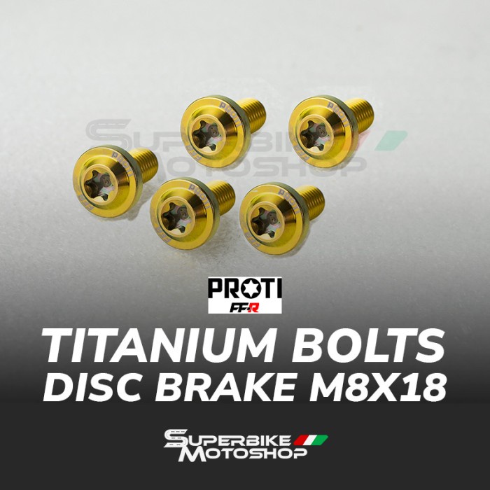 Proti Titanium Bolts M8x18 Baut Disc Brake