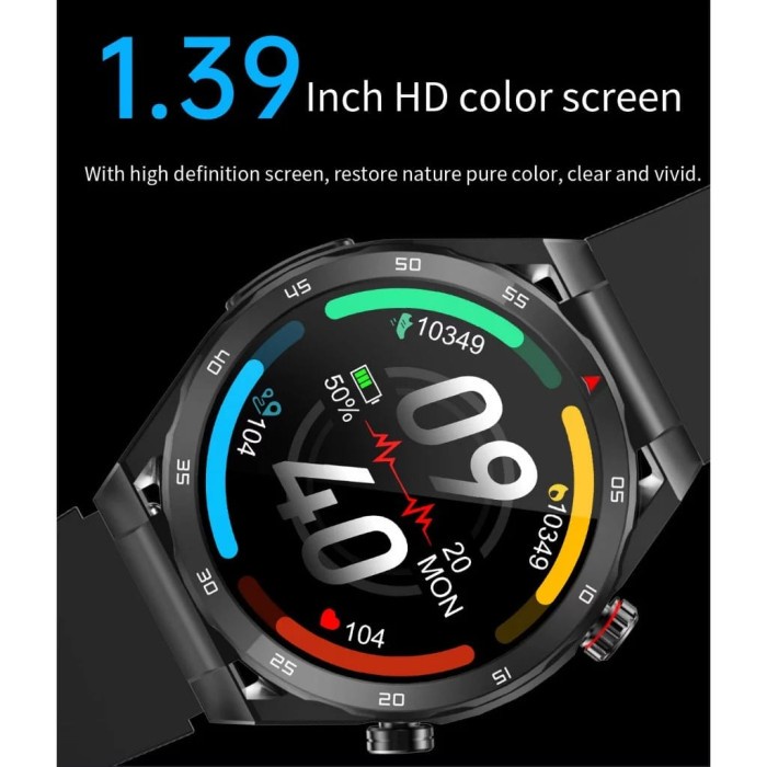 Smartwatch ET450 ECG Smart Watch Medical Grade EKG Blood Pressure/Oxygen/Glucose Monitoring 24H