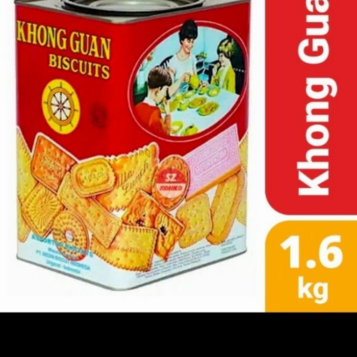 PROMO khong guan assorted biscuit 1600gr / biskuit khong guan kaleng