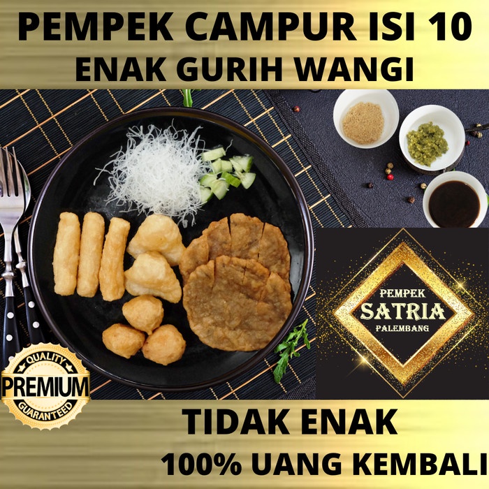 

Mpek Empek Pempek Satria Palembang Campur Mix isi 10 pcs frozen
