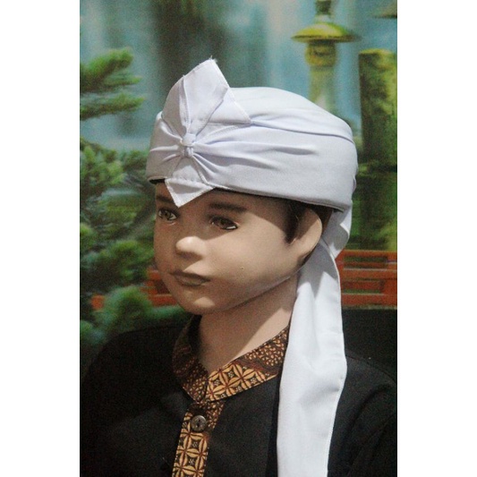 IK blangkon sunda jawa iket dewasa dan anak atas tutup hijau polos (IKTD HIJAU)