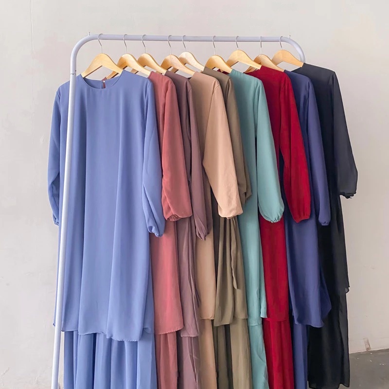 HOT DEALS GAMIS MALAYSIA DRESS MALAYA JUMBO GAMIS MALAYSIA LD 100-130 CERUTY BABYDOLL FULL PURING