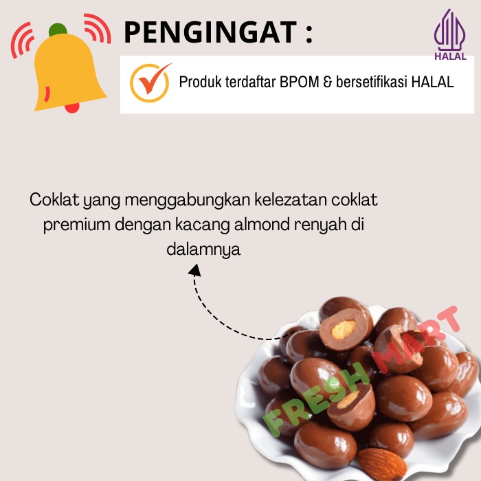 

terbaru !!! beryl's crunchy assorted almond green tea milk white chocolate halal kemasan jar 380gr &