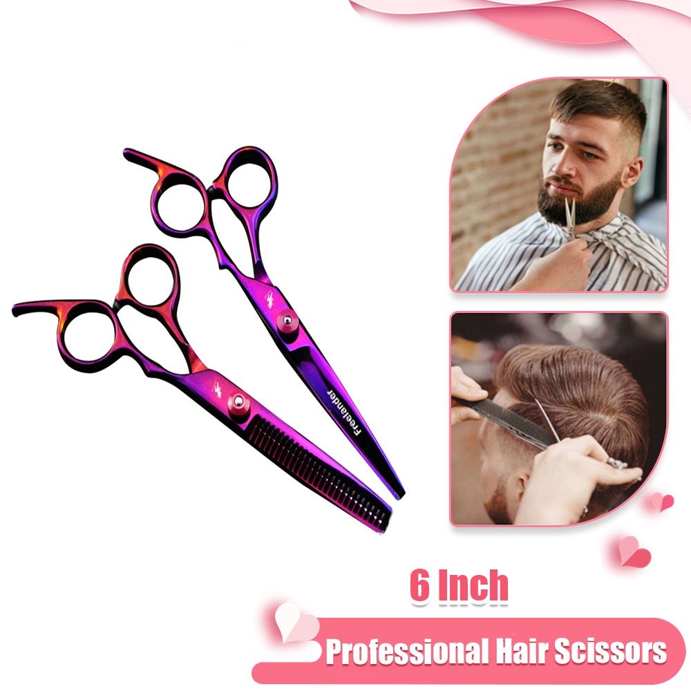 6 Inch Hair Scissors Thinning Barber Cutting Professional Hair Shears Scissor Tools Stainless Steel 