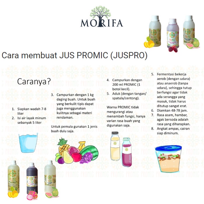 

Promo/ Morifa Promic Buah Naga, Jambu Kristal, Dan Nanas 200Ml Biang Minuman Fermentasi