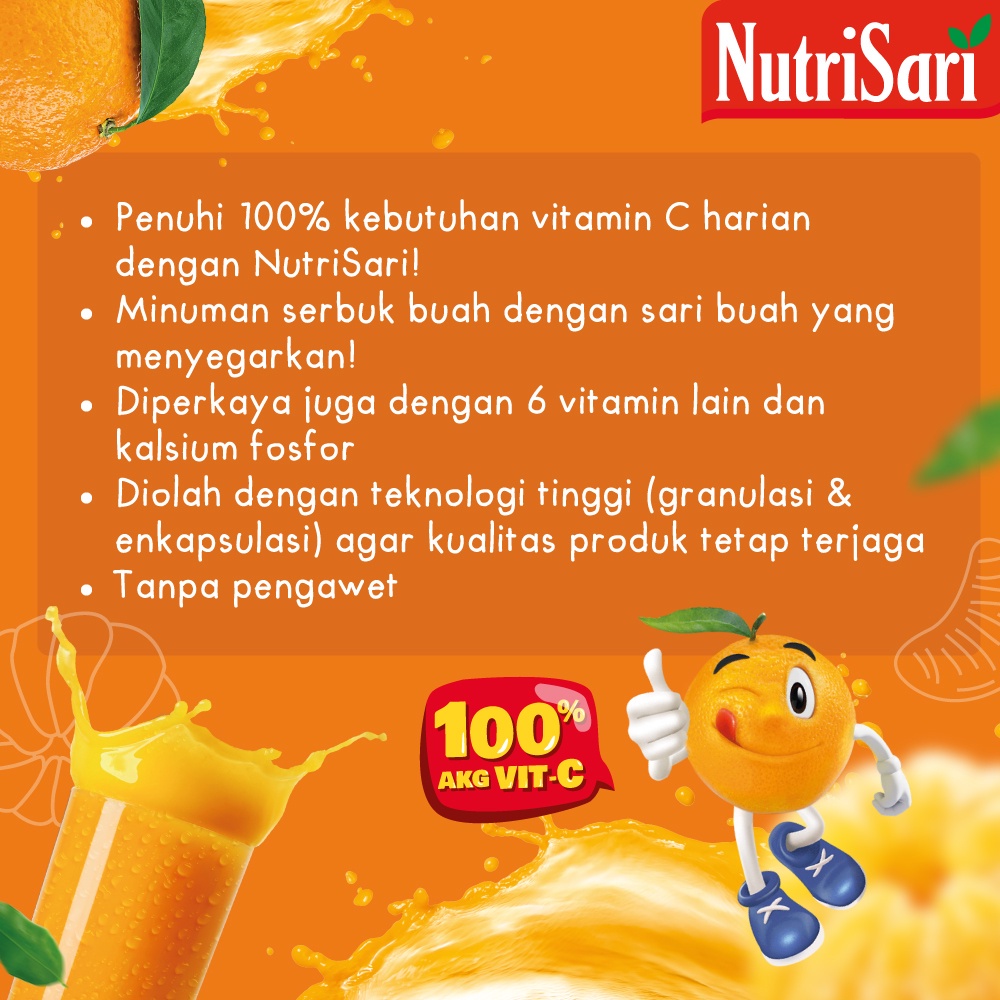

Promo/ 24 Pack - Nutrisari Rtd Squeezed Orange 200 Ml - Minuman Jeruk Peras Vitamin C