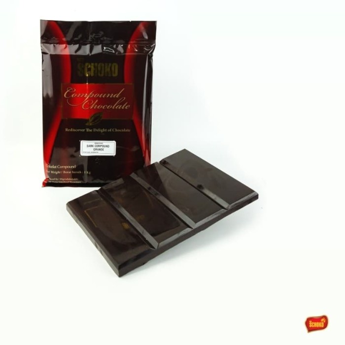 

Promo Dark Chocolate Compound Grande / SCHOKO / dark chocolate / coklat blok