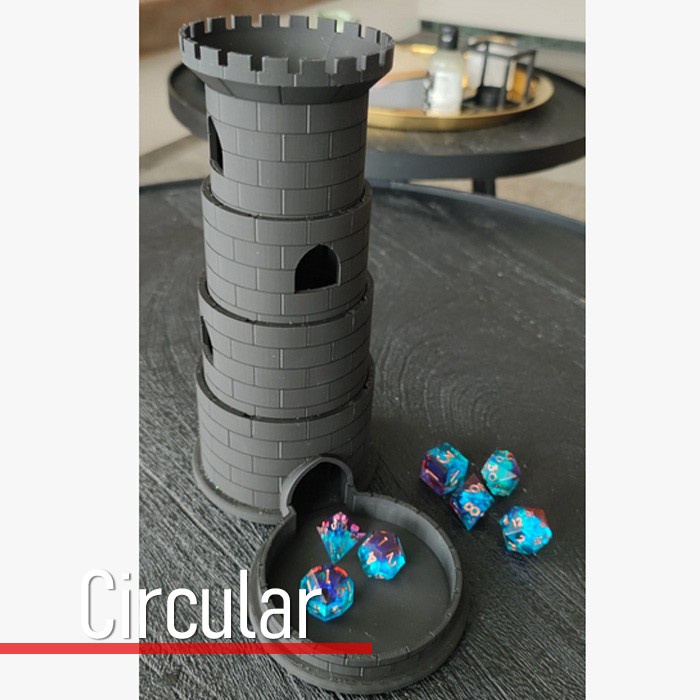 DICE TOWER COLLAPSIBLE KOCOK DADU D&D DUNGEONS DRAGONS DND ALAT MENARA PUTAR
