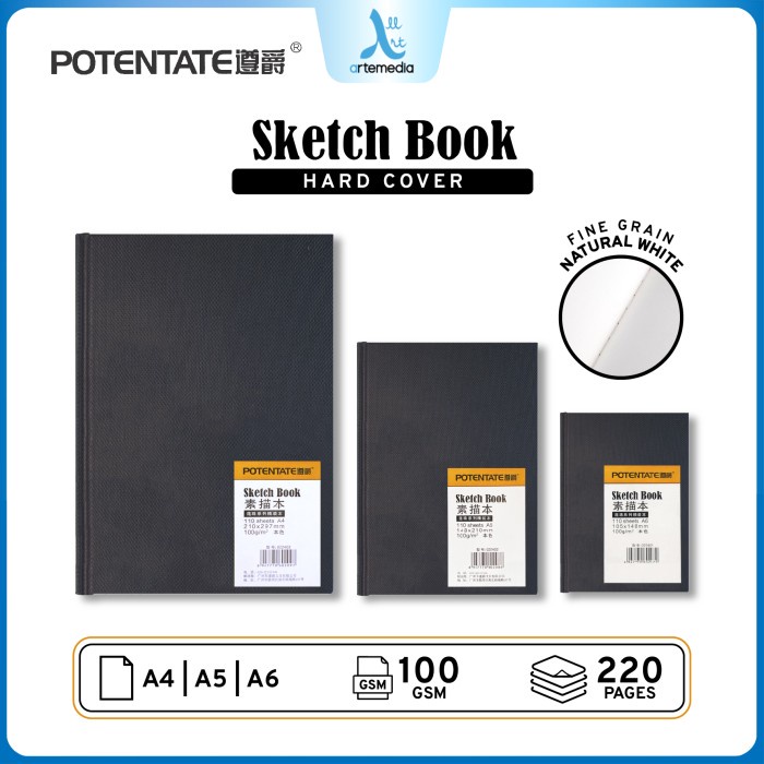 

Promo Potentate Sketchbook A4 Hard Cover Stitch Bound Buku Sketsa Tbk