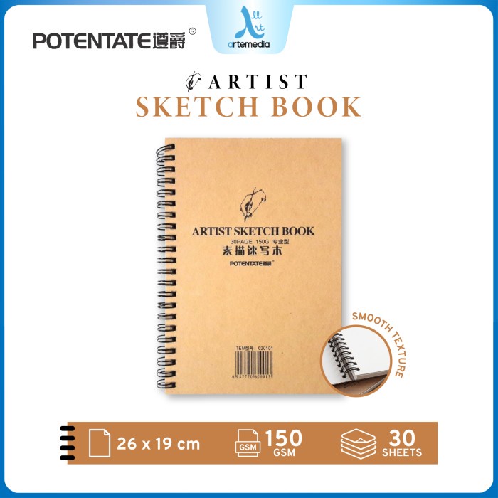 

Promo Potentate Artist Sketchbook Wire Bound Spiral Buku Sketsa Berkualitas
