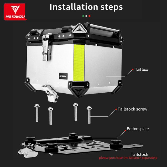 BASE PLATE BOX MOTOR TOURING MOTOWOLF TATAKAN BOX DUDUKAN BOX MOTORCYCLE