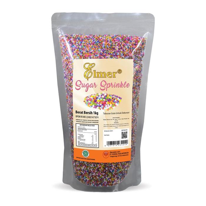 

READY STOK ELMER SUGAR SPRINKLE 1 KG DEKORASI COKLAT UNTUK TOPPING DONAT, CUPCAKE, CAKE, ICE CREAM,