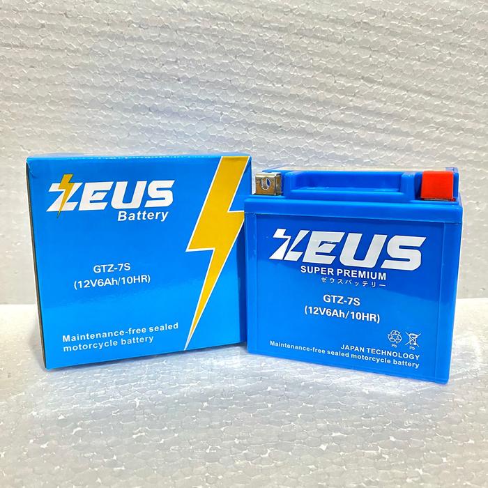 SALE PROMO AKI MOTOR HONDA VARIO 125 / 150 MEREK ZEUS BATTERY GTZ7S MF ACCU KERING BERKUALITAS