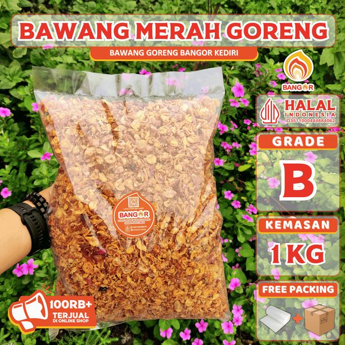 

MERAH-B [ 1 Kg ] Bawang Merah Goreng / Brambang Goreng, Grade B, Refill