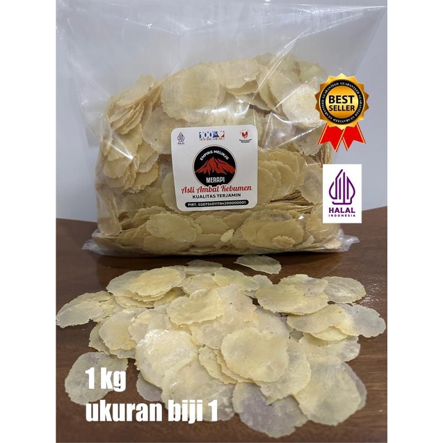 

1kg EMPING MELINJO MENTAH SIAP GORENG KHAS KEMBUMEN KERING PASAR Snack