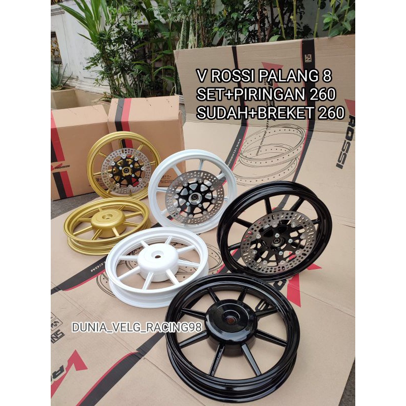 Velg/Pelak Racing V Rossi Comet Model Palang 8 Motor Beat Karbu/Beat Fi/Beat Esp/Vario 125/Vario