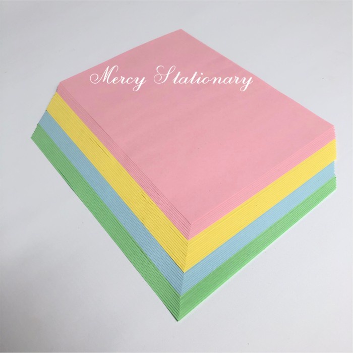 

(BestSeller) HVS Warna 70 Gram / Kertas F4