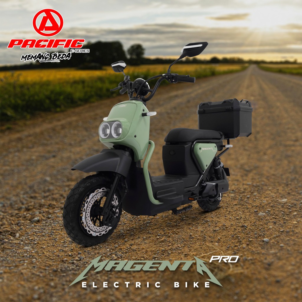 Sepeda Listrik Murah E-BIKE POWER 650 Watt Magenta Pacific