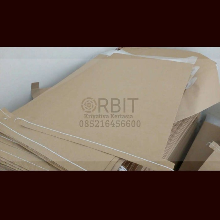 (BestSeller) Karung Kertas Sack Kraft Indonesia 25 Kg Shipping Bag Inner PE 60 Mic