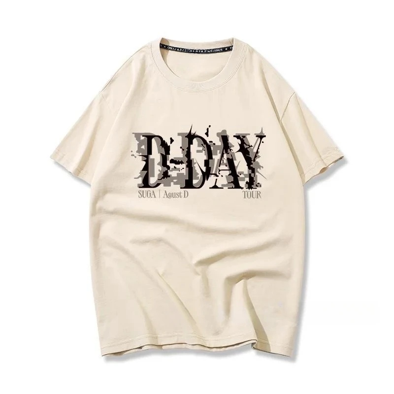 T Shirt Kpop Suga Agust D D-Day Printed Women'S Clothing Korean Graphic T-Shirt Top Summer Oversized