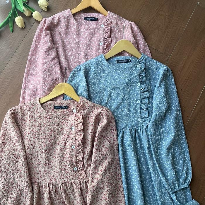 New Gamis Premium Ayumi Dress Crinkle Motif Original