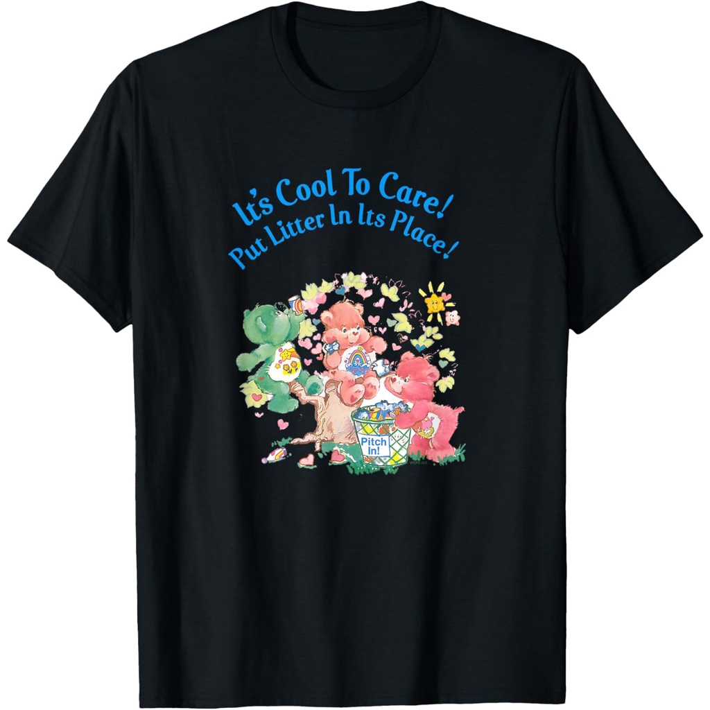 Kaos Kartun Retro Care Bears It's Cool to Care Earth Day