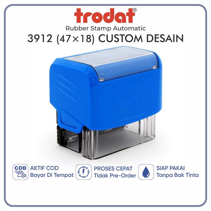 

Produk Viral Stempel Trodat Custom Desain Nama Toko / Instant Proses 3912 Uk 4718Mm Kantor Tinta Cod