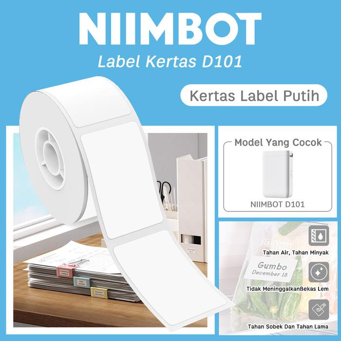 

Produk Terbaru Kertas Label Putih Eksklusif Untuk Mesin Label Niimbot D101, Kertas Label Termal