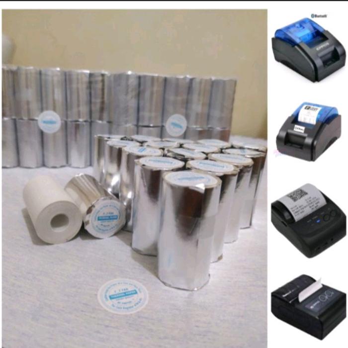 

Produk Viral Paket Hemat 50 Roll Kertas Setruk Thermal Edc Bluetooth Ukuran 58/57X30Mm Sintetis