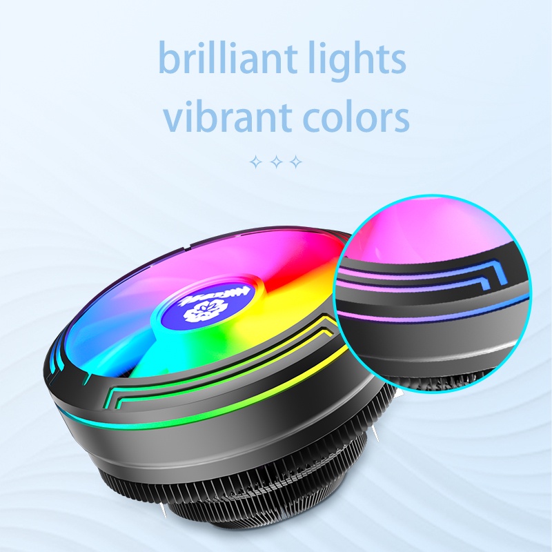 Rgb Cpu Cooler Black Aluminum Fins Air Cooler 124Mm Cpu Cooling Fan 12V 4Pin Pwm Fan For Intel 1700