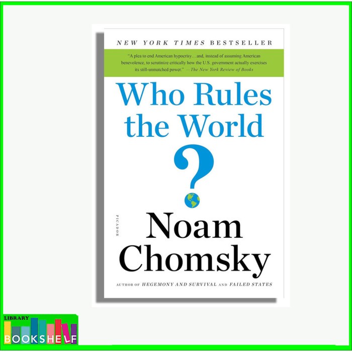 

Ready Stock Who Rules The World By Noam Chomsky Cod