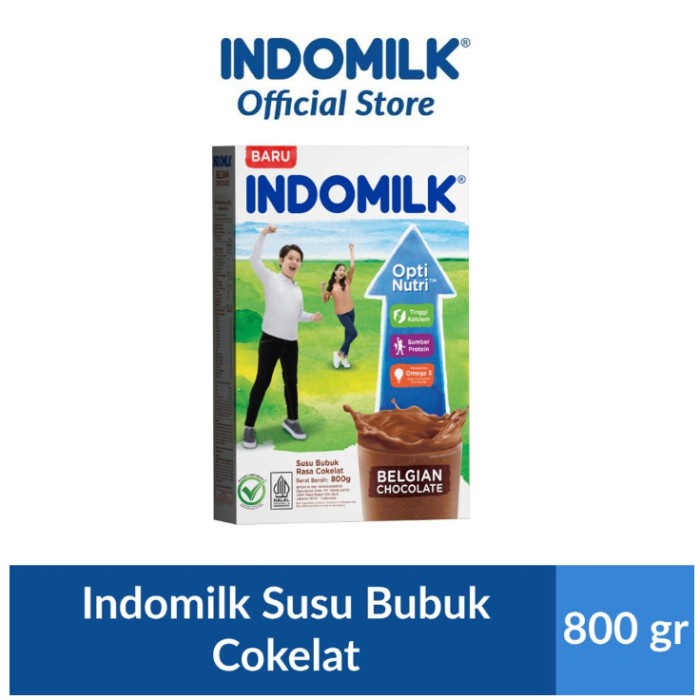 

(BestSeller) INDOMILK SUSU BUBUK FULL CREAM PLAIN COKLAT MILKY T MILK POWDER 800 GR