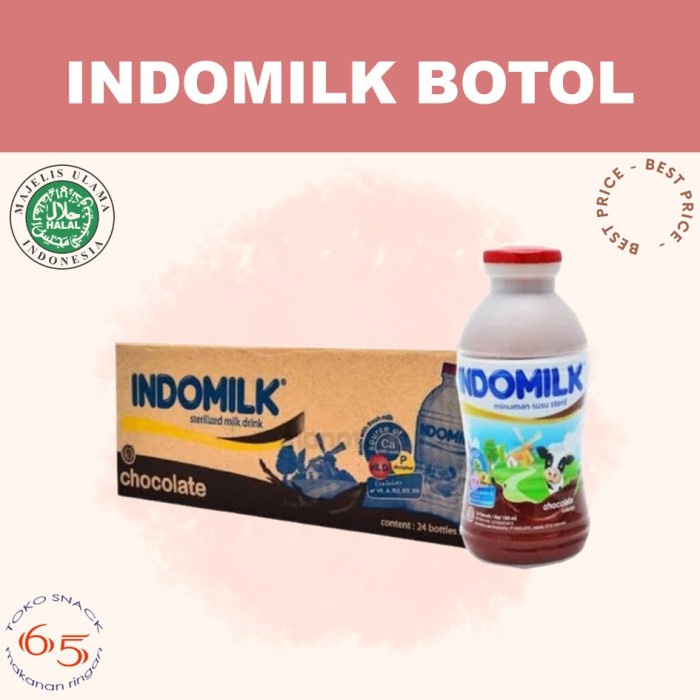

(BestSeller) indomilk botol 190 ml. Susu uht. DUS