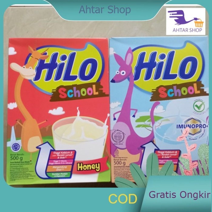 

(BestSeller) HiLo School 500gr Hi Lo Coklat Madu Bule Gum Cotton Candy Vanila
