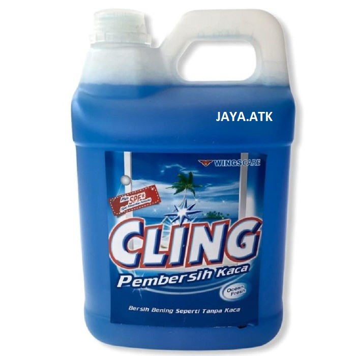 KamiReadySelalu- CAIRAN PEMBERSIH KACA CLING 4 LITER JERIGEN GLASS CLEANER CLING