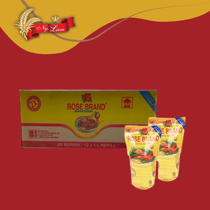 

ROSE BRAND Minyak Goreng 12 x 1 liter ( 1 karton )