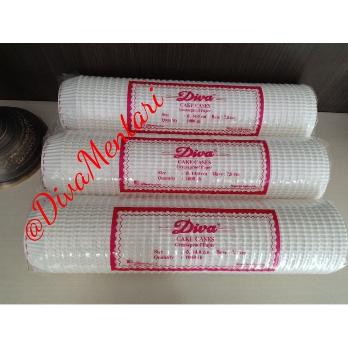 

DIVA CAKE CASES WHITE SIZE 14.0/7.8 CM